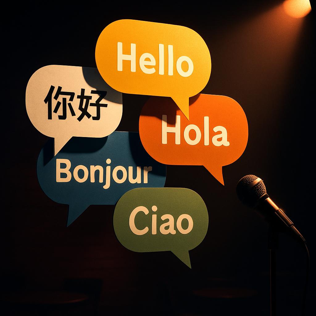 Hello, Ciao, Hola and Bonjour.